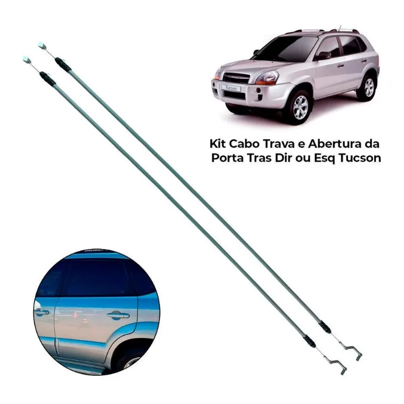 Kit Cabo Trava E Abertura Da Porta Tras Dir Ou Esq Tucson