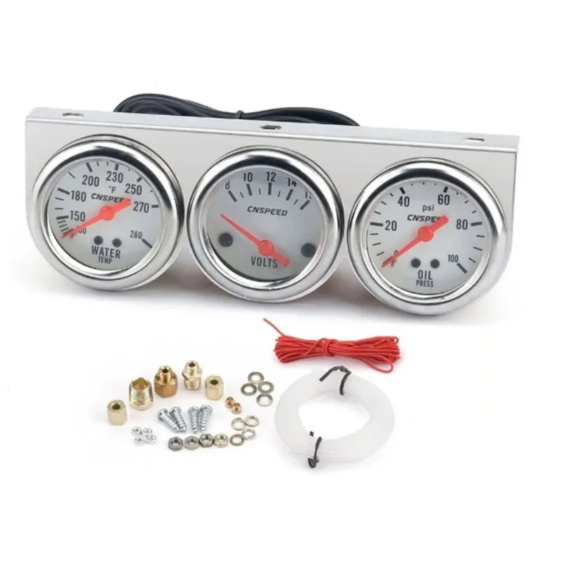 Medidor Pressão Óleo Temperatura Água Voltímetro 3 Calibres