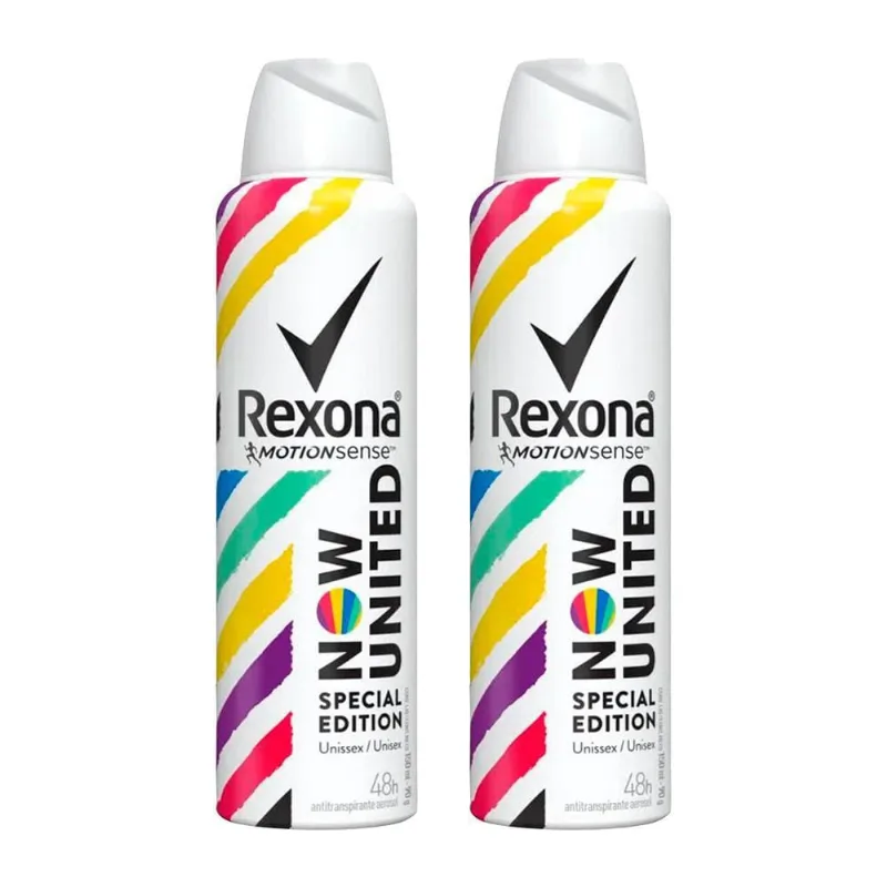 Desodorante Aerosol Rexona Now United 150Ml Kit Com 2