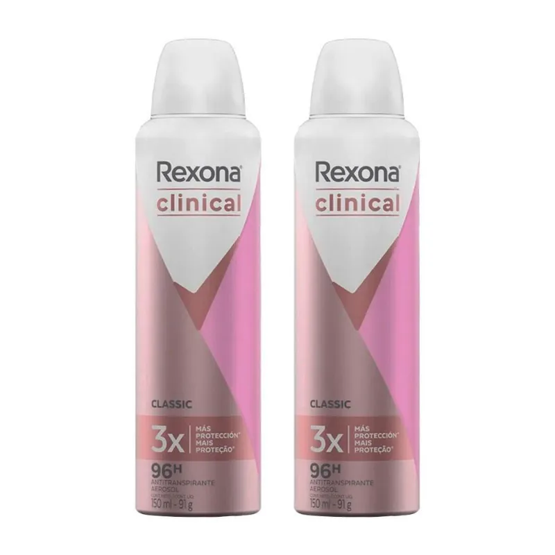 Kit Com 2 Desodorante Aerosol Rexona Clinical Classic 90G
