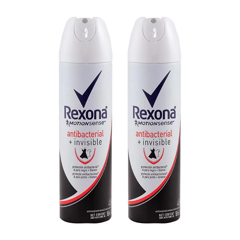 Kit Com 2 Desodorante Aerosol Rexona Antibac + Invisible 90G