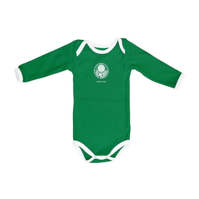 Body Palmeiras Verde Longo Torcida Baby Oficial Tam 2 - Torcida Baby