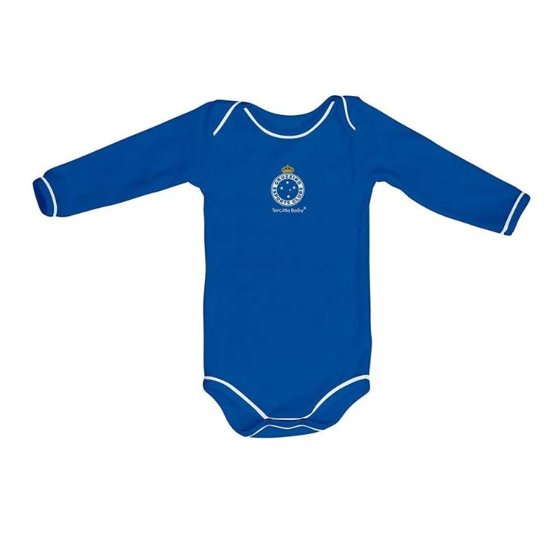 Body Cruzeiro Manga Longa Azul Oficial RN