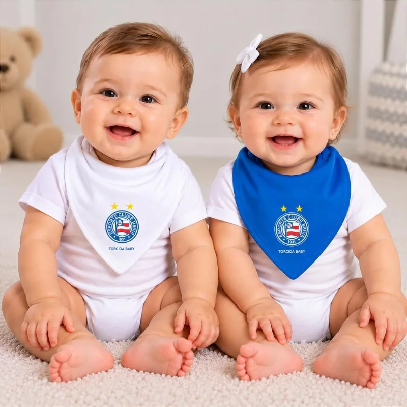 Kit Babador Bandana Bahia 2 Pçs Torcida Baby Oficial - Torcida Baby