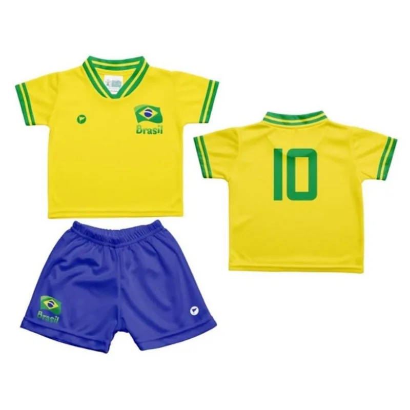 Uniforme Bebê do Brasil Amarelo Torcida Baby G - Torcida Baby