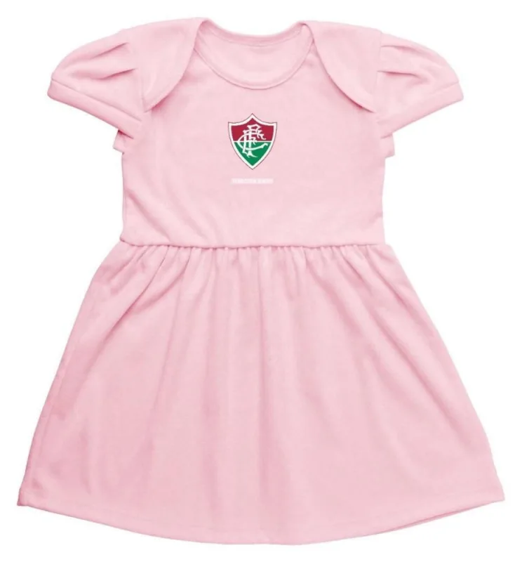 Vestido Infantil Fluminense Rosa Torcida Baby - Torcida Baby