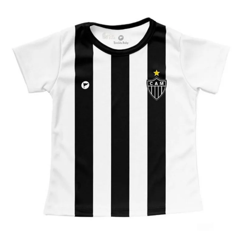 Camisa Atlético MG Baby Look Bebê Listrada Oficial P