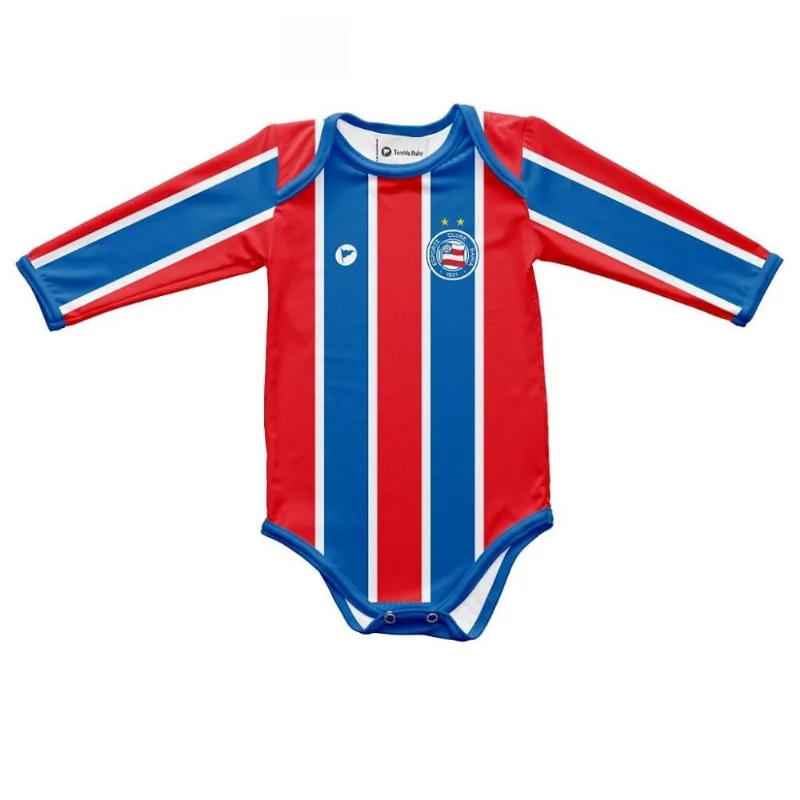 Body Bebê Bahia Listrado Longo Proteção UV Oficial GG