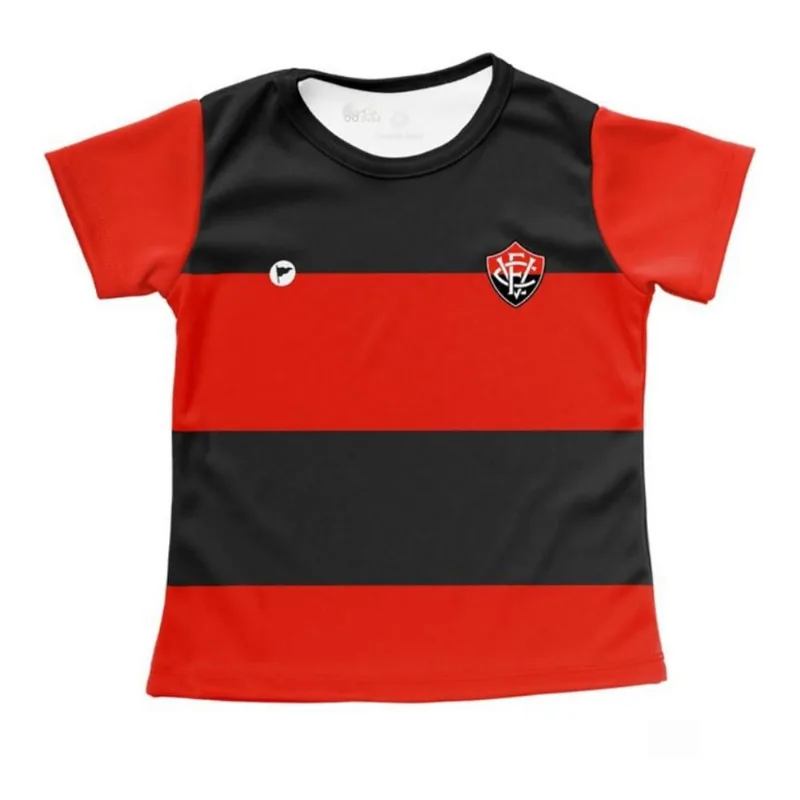 Camisa Vitória Baby Look Bebê Listrada Oficial M