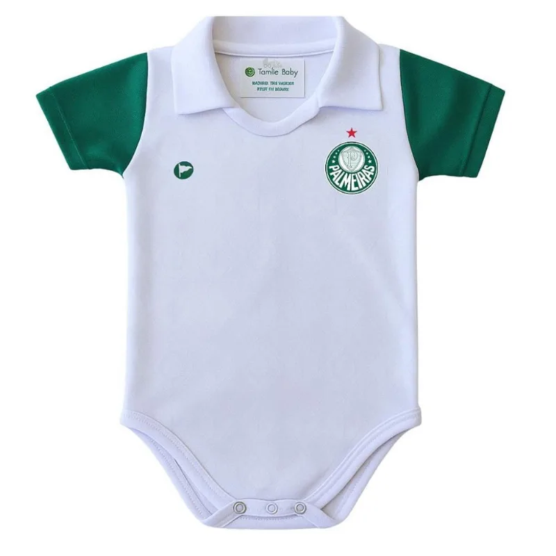 Body Bebê Palmeiras Branco Premium Torcida Baby Oficial M - Torcida Baby