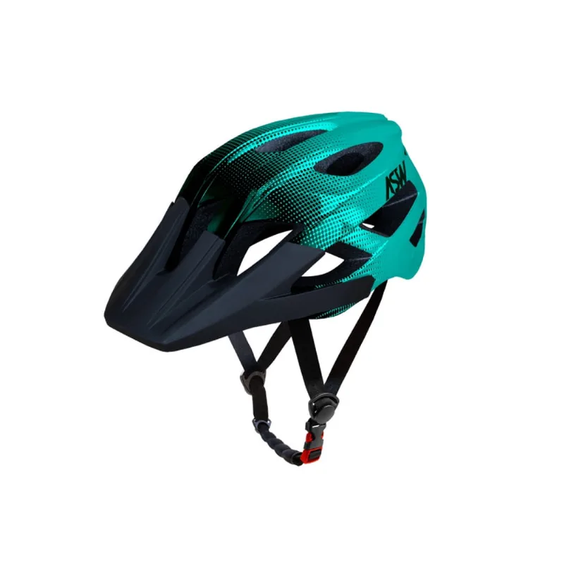 Capacete asw bike accel dots verde preto p/m