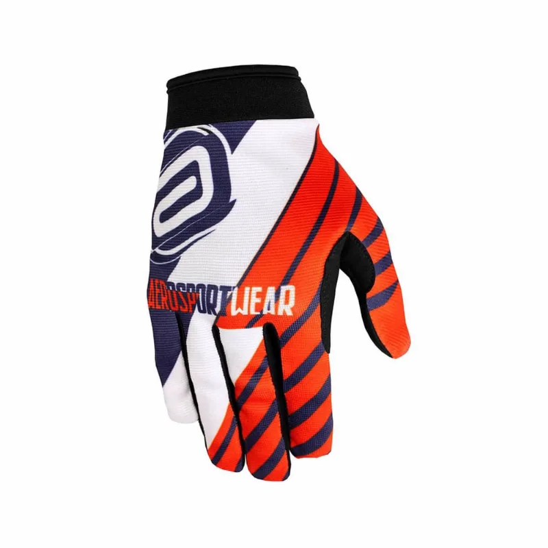 Luva motocross asw race moto dna vermelho branco azul P