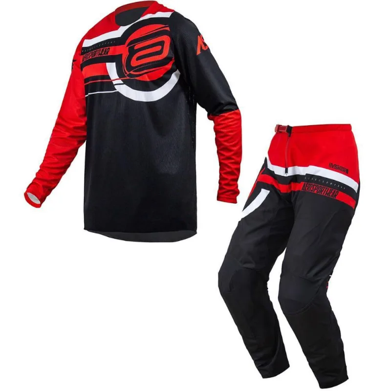 Kit Calça + Camisa asw Image Target 2024 Preto/Vermelho
