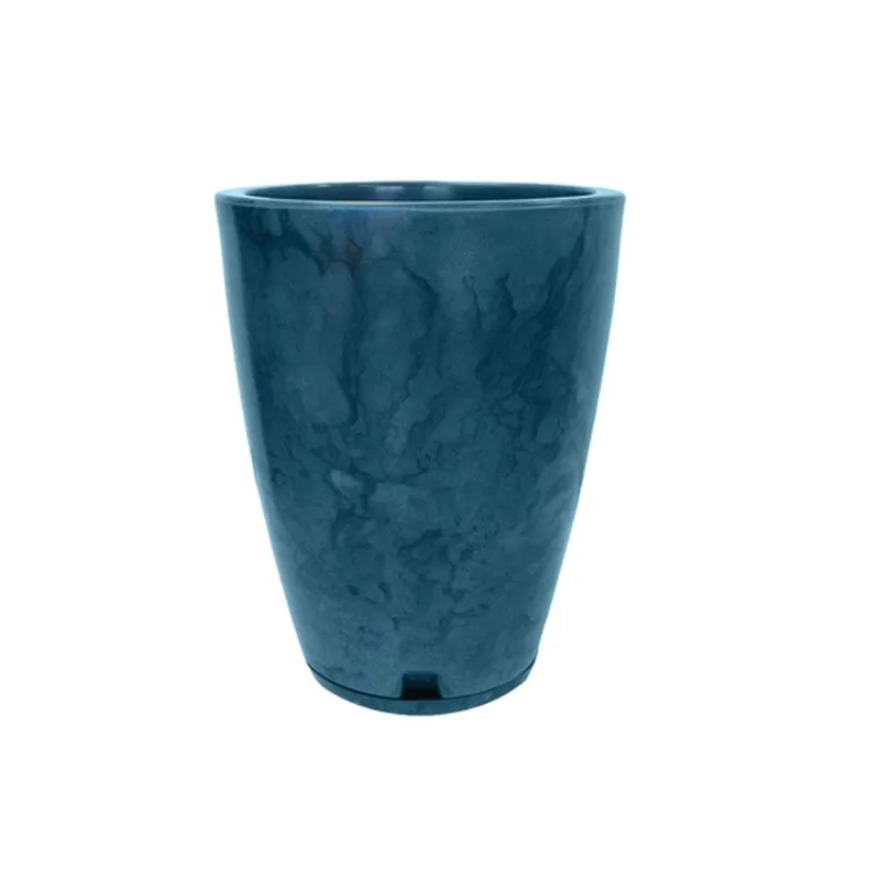 Vaso Amsterda Marmorato 29X44 Azul Indigo Floridis