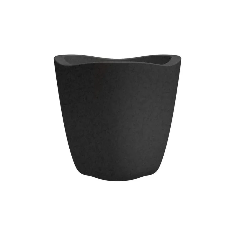 Vaso Tryas Jardim 26X30 Cinza Granito Floridis