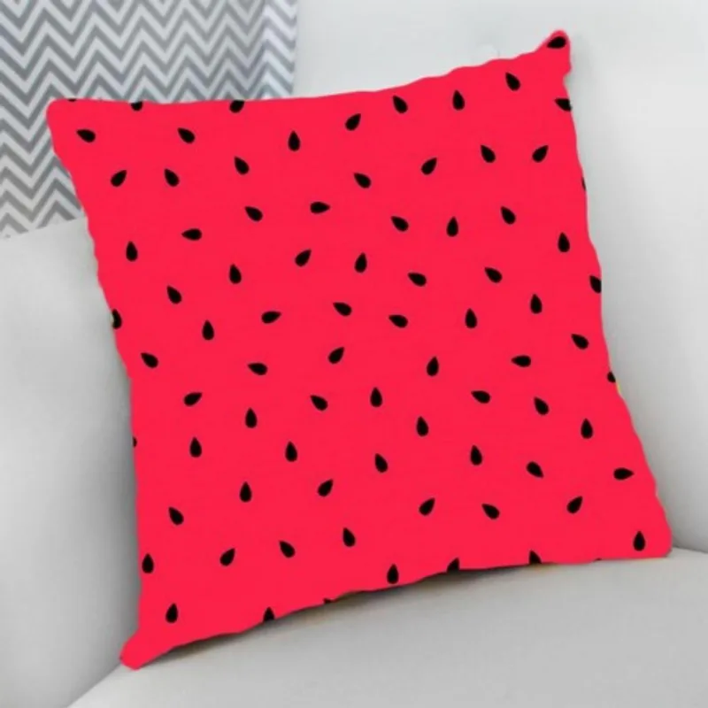 Almofada Cheia com Zíper 40x40cm Caroço de Melancia - DELUZZ