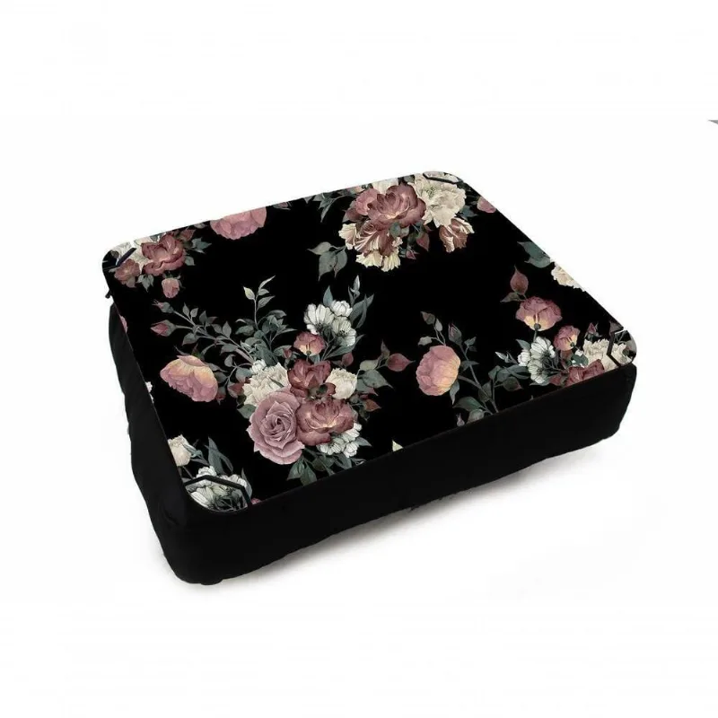 Almofada Bandeja Para Notebook Laptop Floral Com Fundo - DELUZZ