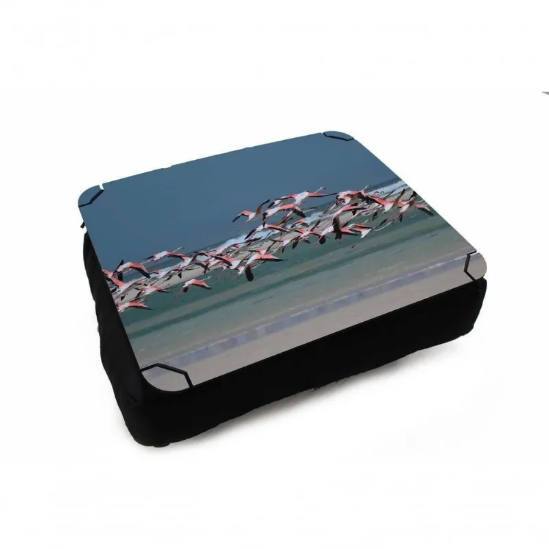 Almofada Bandeja Para Notebook Laptop Flamingo Voando