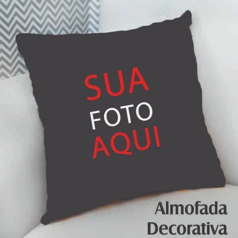 Almofada Decorativa 25X25Cm, Personalizada Com A Sua Foto - DELUZZ