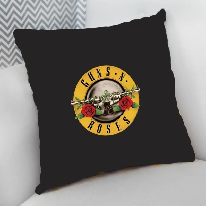 Almofada Decorativa Cheia C/ Zíper 25X25Cm, Guns N Roses - DELUZZ