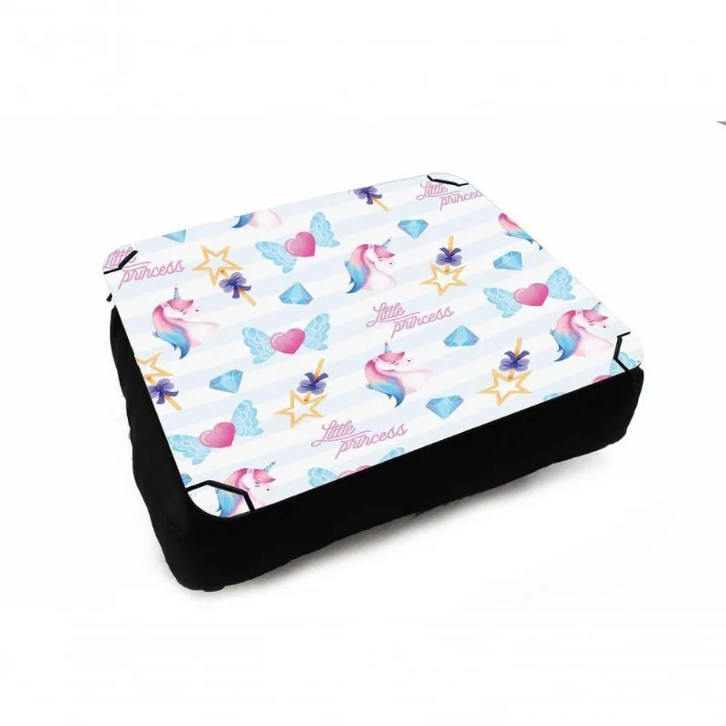Almofada Bandeja Para Notebook Laptop Princesa E Unicórnio