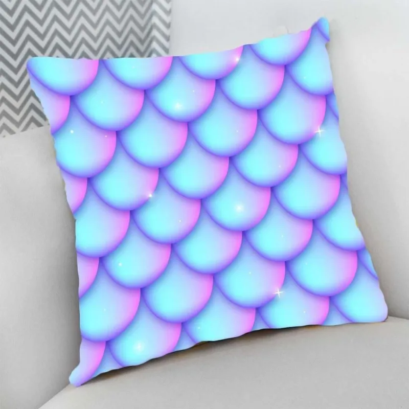 Almofada Decorativa Cheia com Zíper 40x40 Sereia - DELUZZ