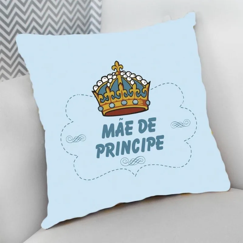 Almofada Decorativa Cheia com Zíper 40x40 Mãe de Príncipe - DELUZZ