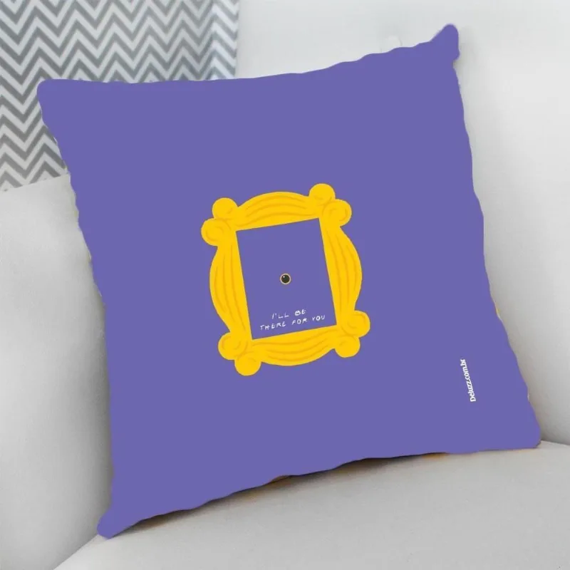 Almofada Cheia com Zíper 40x40 Video Game Quadro Friends