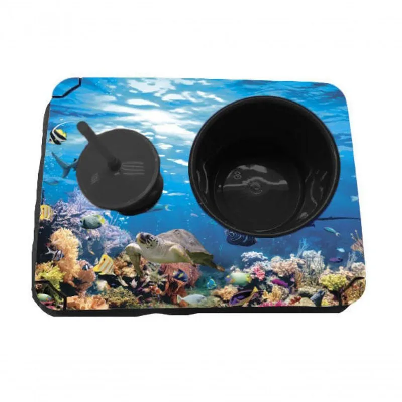 Almofada Bandeja Pipoca Balde E 1 Copo Fundo Do Mar - DELUZZ