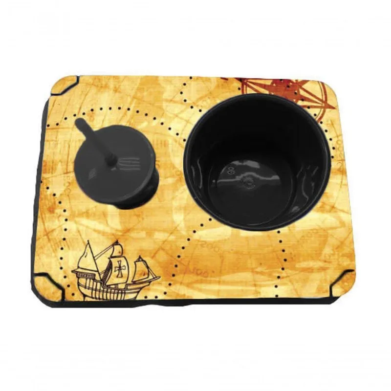 Almofada Bandeja Pipoca Balde E 1 Copo Mapa Pirata