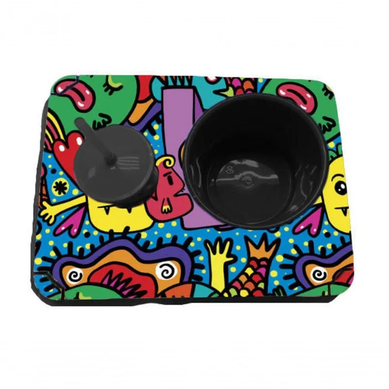 Almofada Bandeja Pipoca Balde E 1 Copo Monstros - DELUZZ
