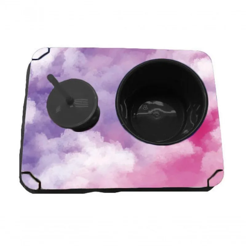 Almofada Bandeja Pipoca Balde E 1 Copo Céu Rosa - DELUZZ