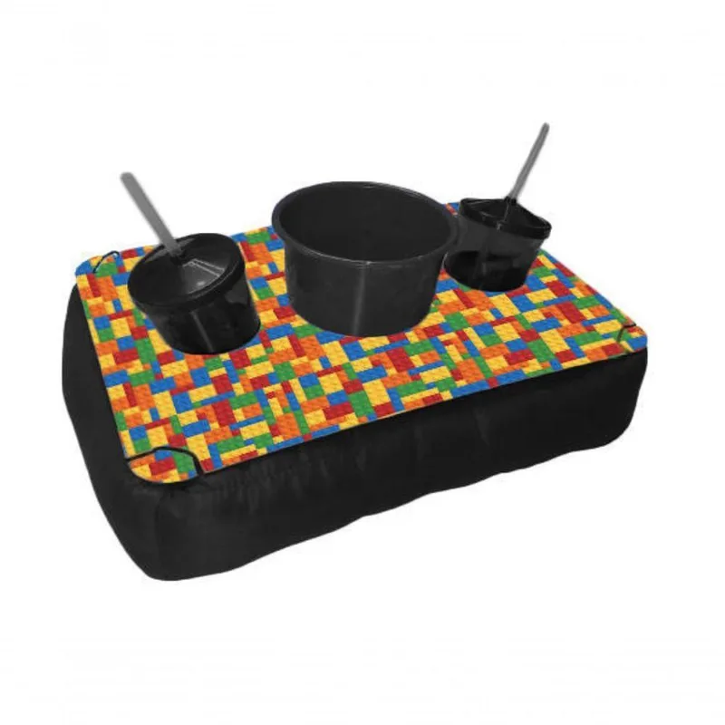 Almofada Bandeja Pipoca Balde E 2 Copos Lego - DELUZZ
