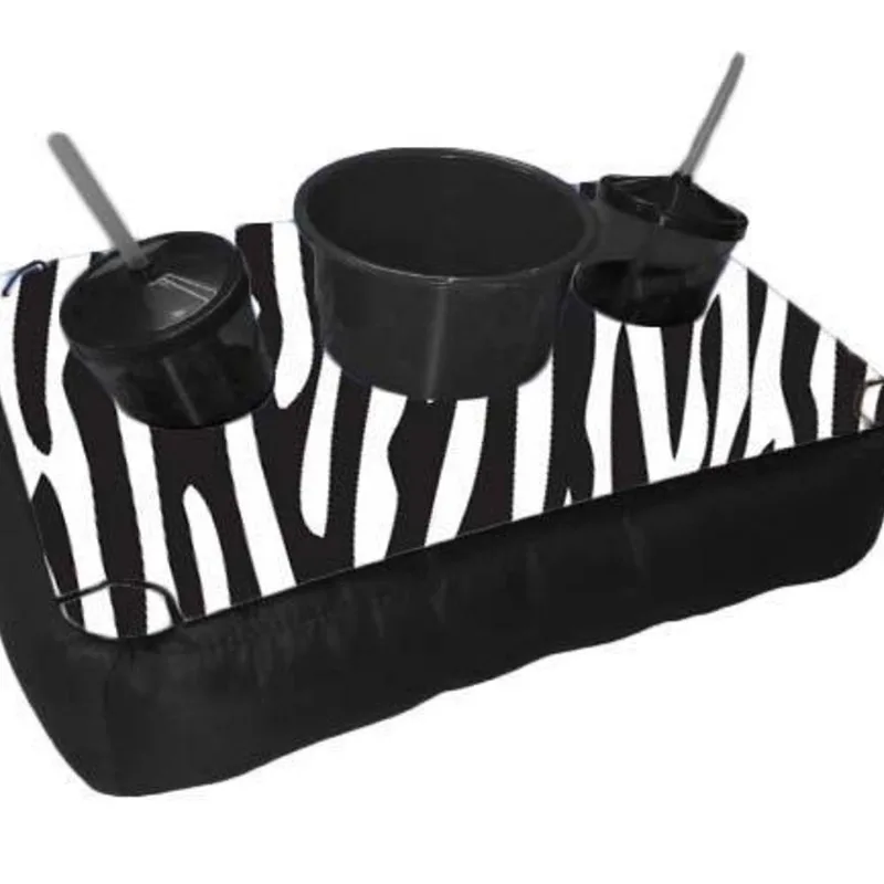 Almofada Bandeja Pipoca Balde E 2 Copos Personalizado Zebra - DELUZZ