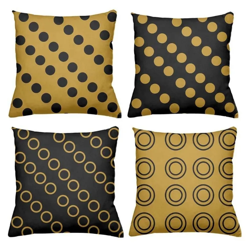 Kit 4 Almofadas Cheias Decorativas 40 X 40 Bolinhas - DELUZZ