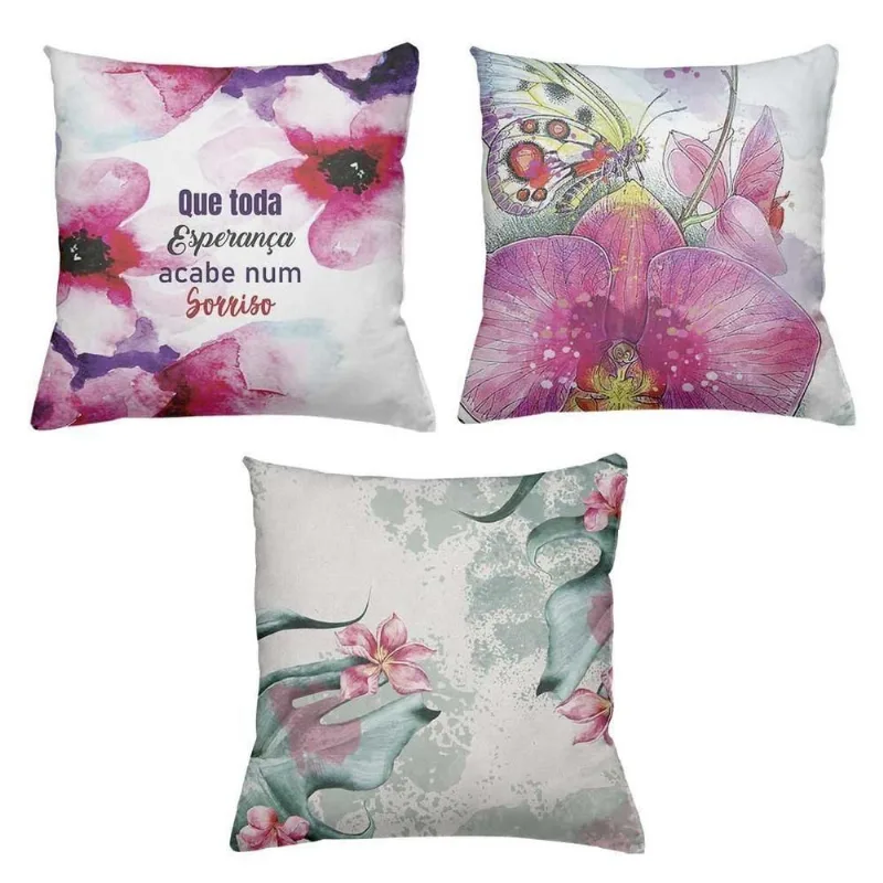 Kit 3 Almofadas Decorativas Sorriso - DELUZZ