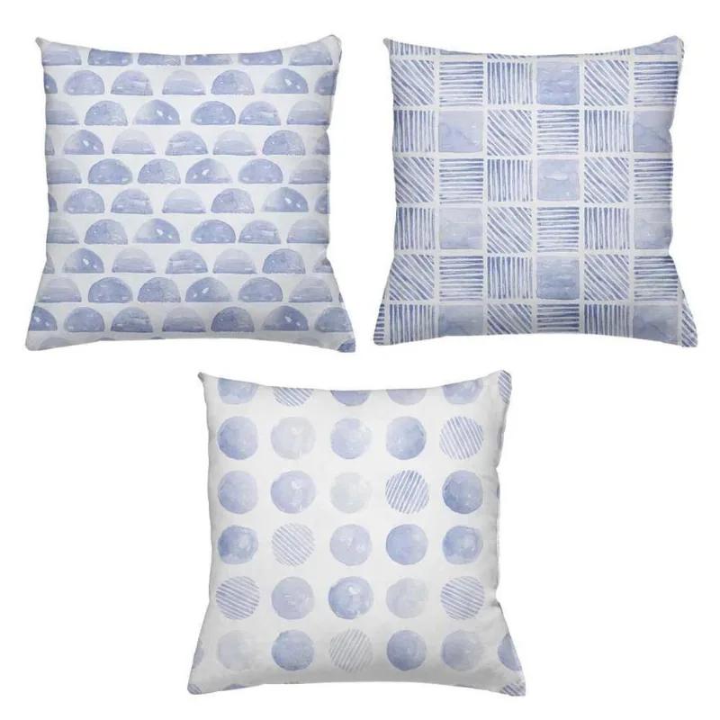 Kit 3 Almofadas Decorativas Cheias 40 X 40 Geoazul - DELUZZ