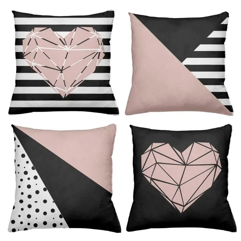 Kit 4 Almofadas Decorativas Cheias 40X40Cm Diamante - DELUZZ