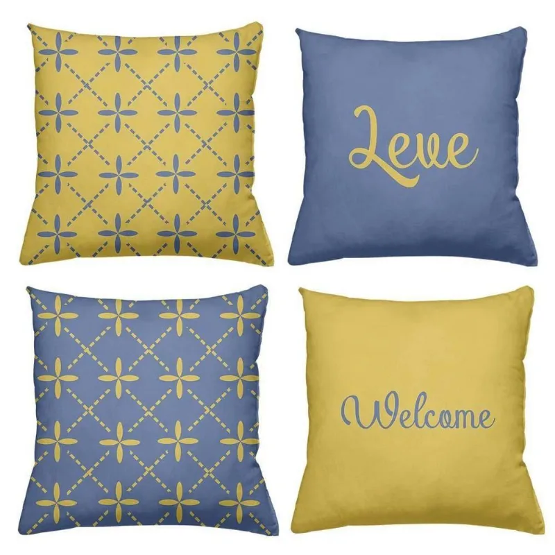 Kit 4 Almofadass Cheias 40x40cm Welcome - DELUZZ