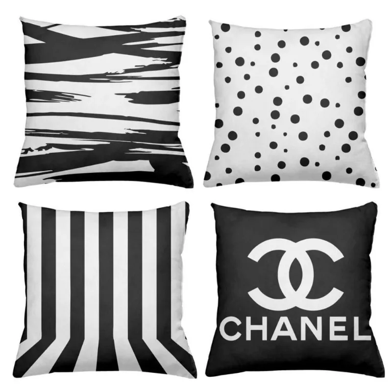 Kit 4 Almofadass Cheias 40x40cm Chanel - DELUZZ