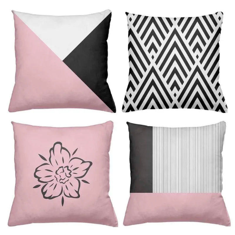 Kit 4 Almofadas Decorativas Cheias 40X40Cm Flower Special - DELUZZ