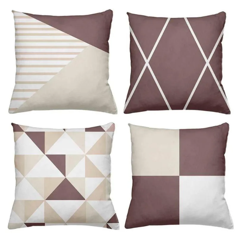 Kit 4 Almofadas Decorativas Cheias 40X40Cm Brown