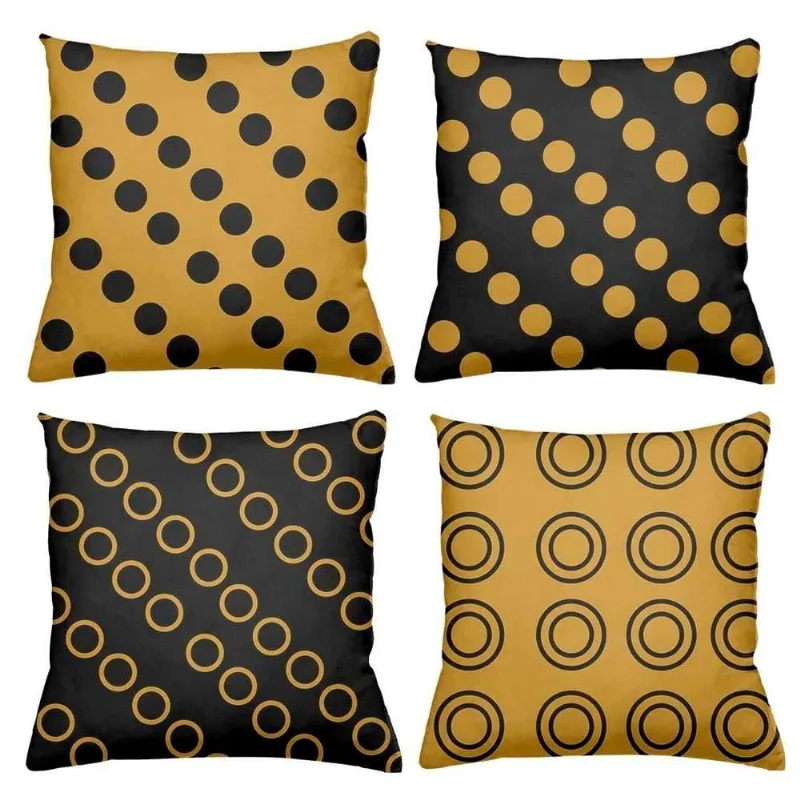 Kit 4 Almofadas Decorativas Cheias 40X40Cm Balls - DELUZZ