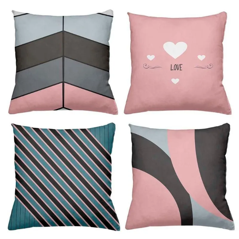 Kit 4 Almofadas Decorativas Cheias 40X40Cm Belove - DELUZZ