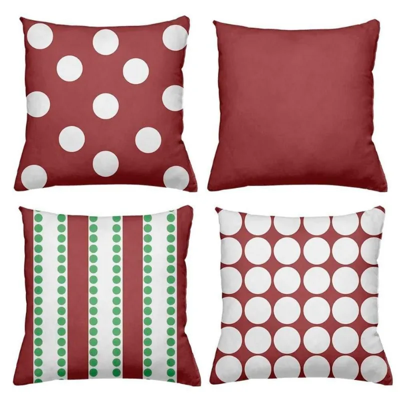 Kit 4 Almofadas Decorativas Cheias 40X40Cm Bolinhas - DELUZZ