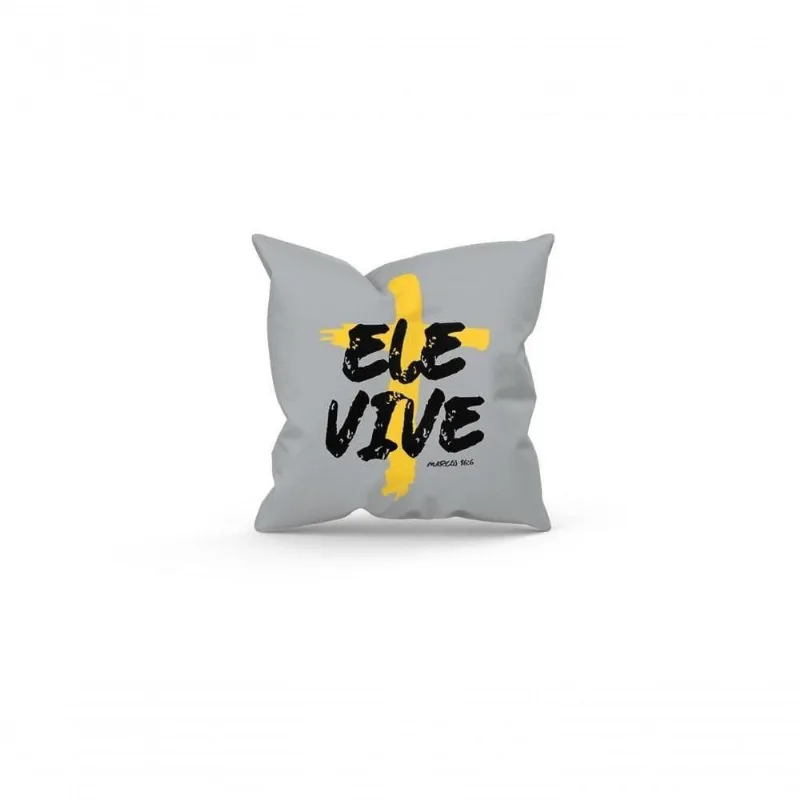 Almofada Decorativa Cheia C/ Zíper 40X40 Ele Vive