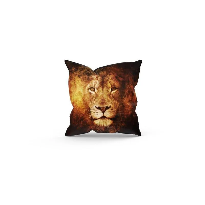 Almofada Decorativa Leão Fogo - DELUZZ
