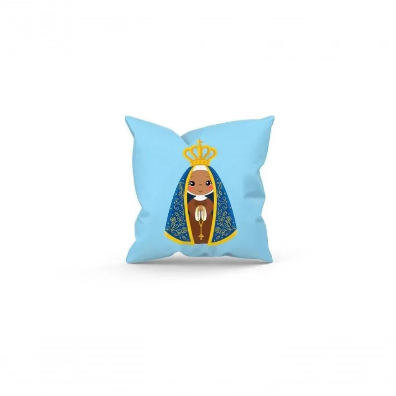 Almofada Cheia C/ Zíper 40X40 Nossa Senhora Aparecida - DELUZZ