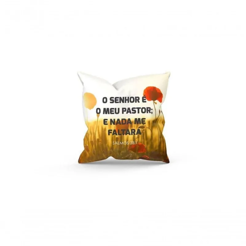 Almofada Cheia C/ Zíper 40X40 O Senhor É Meu Pastor - DELUZZ