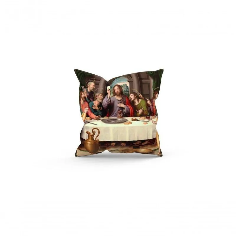 Almofada Decorativa Cheia C/ Zíper 40X40 Santa Ceia - DELUZZ